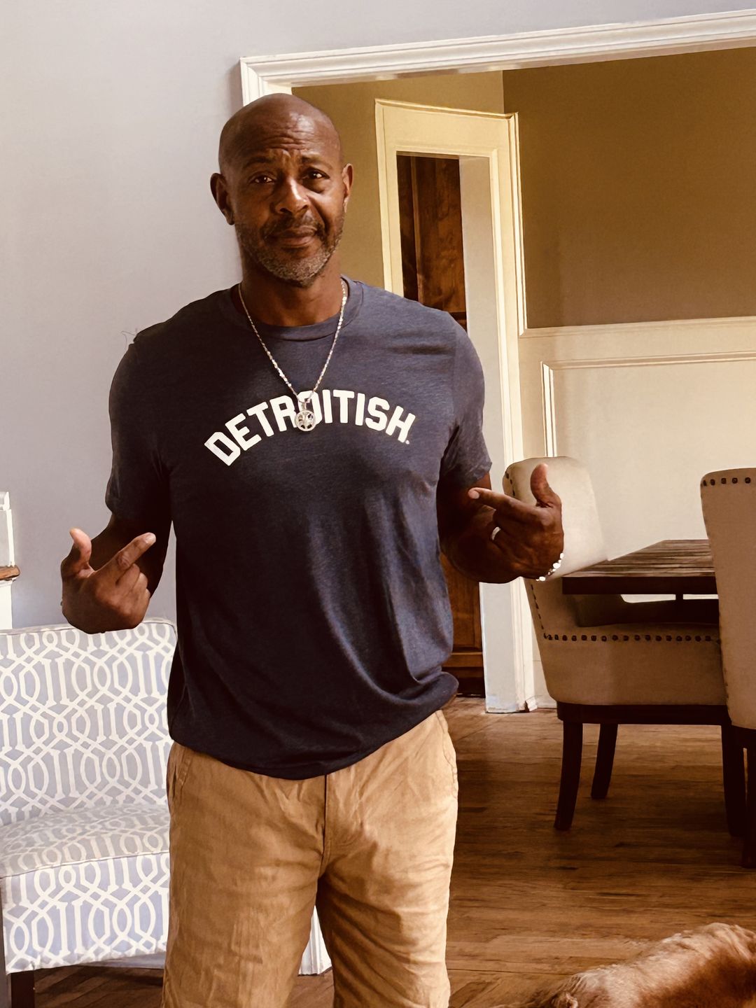 Customer photo review of Ink Detroit Detroitish T-Shirt - Navy