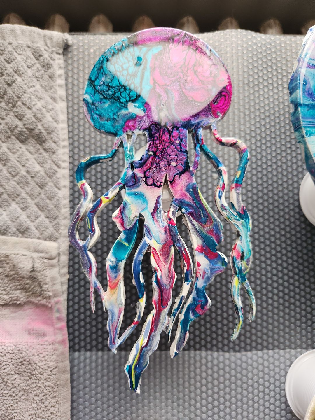 Customer photo review of Unfinished Wood Jellyfish Jelly Fish Silhouette - Craft- up to 24" DIY
