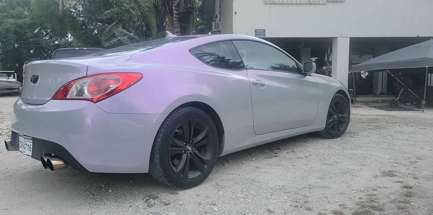 Customer photo review of Candy Metallic Gray Purple vinyl wrap