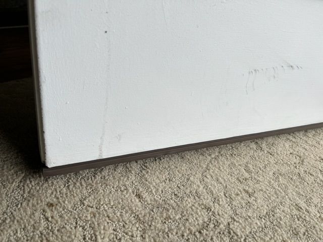 Customer photo review of 36" Pease Slide-On Steel Door Sweep
