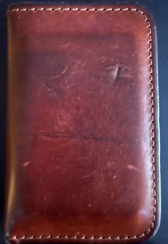 Customer photo review of Blemished | No.52 | 'Buck Brown' Vertical Leather Wallet