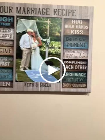 Customer video review of Personalized Canvas Prints Custom Couple Photo and Name - For Our Forever Love - Marriage Recipe Dem Canvas