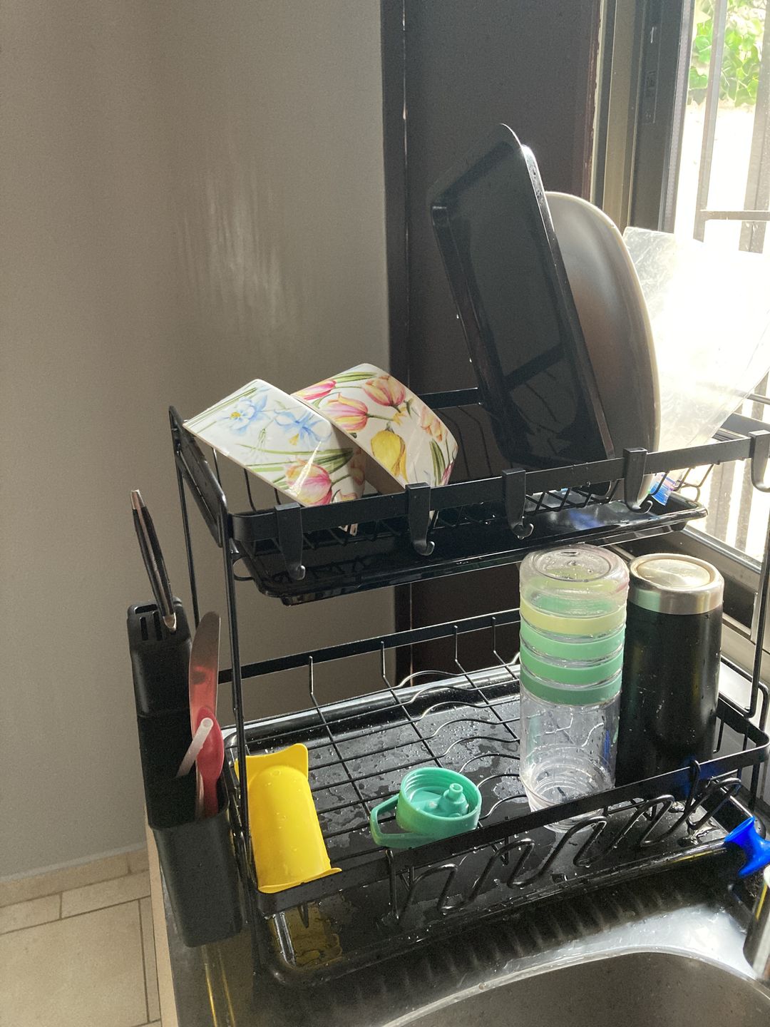 Customer photo review of Secador Escurridor Loza Platos 2 Niveles Organizador Cocina