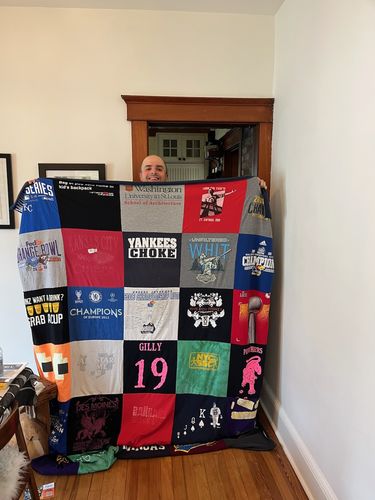 T-shirt quilt featuring new york yankees by John from NJ