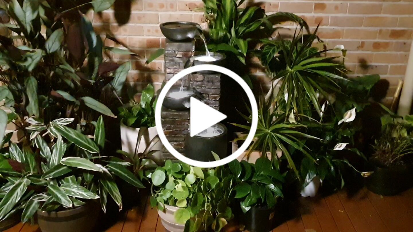 Customer video review of Pots & Bricks 4-Tier Water Fountain - Rustic Charm 90cm