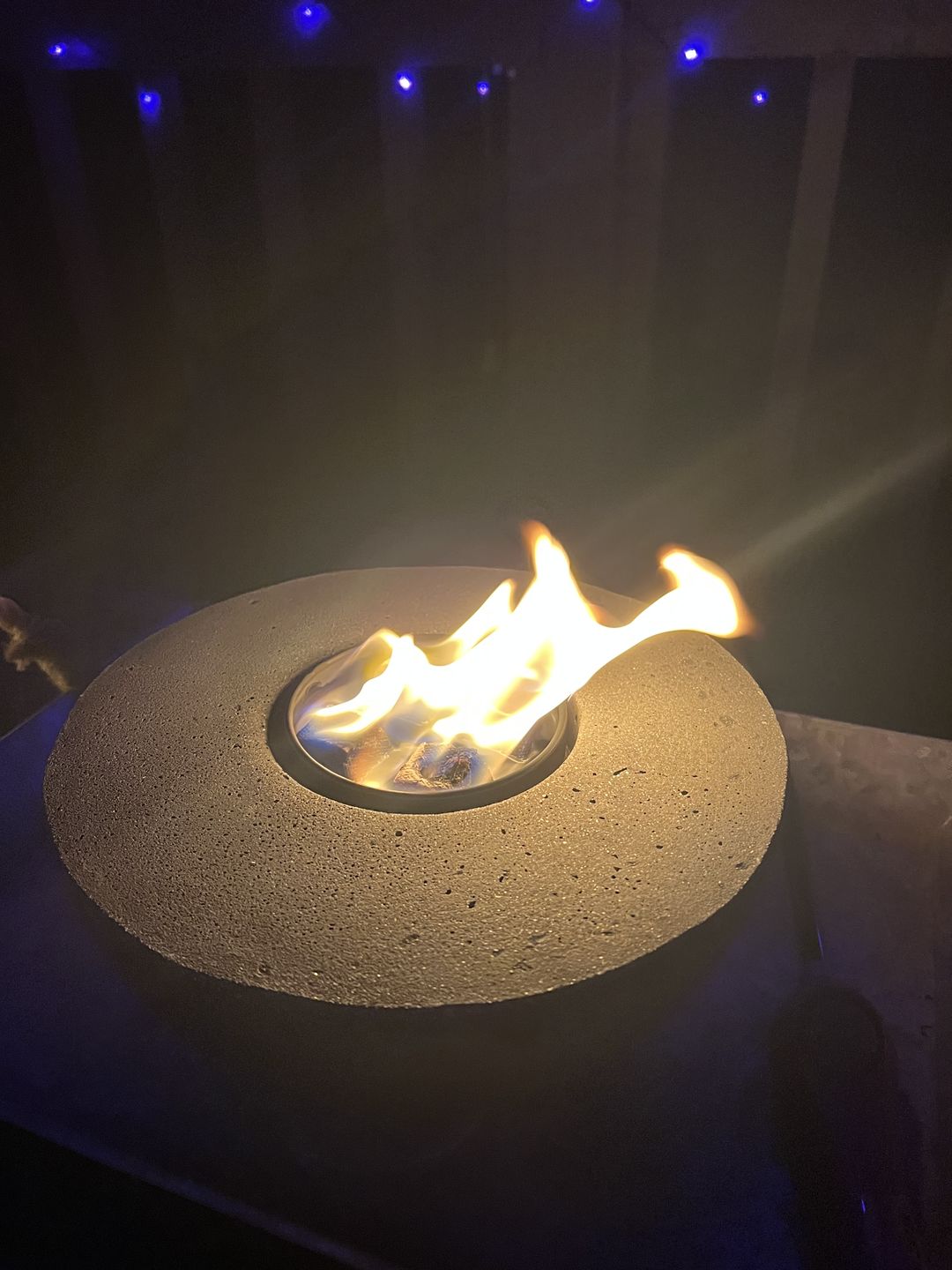 Customer photo review of Concrete Semi-Round Fire Pit