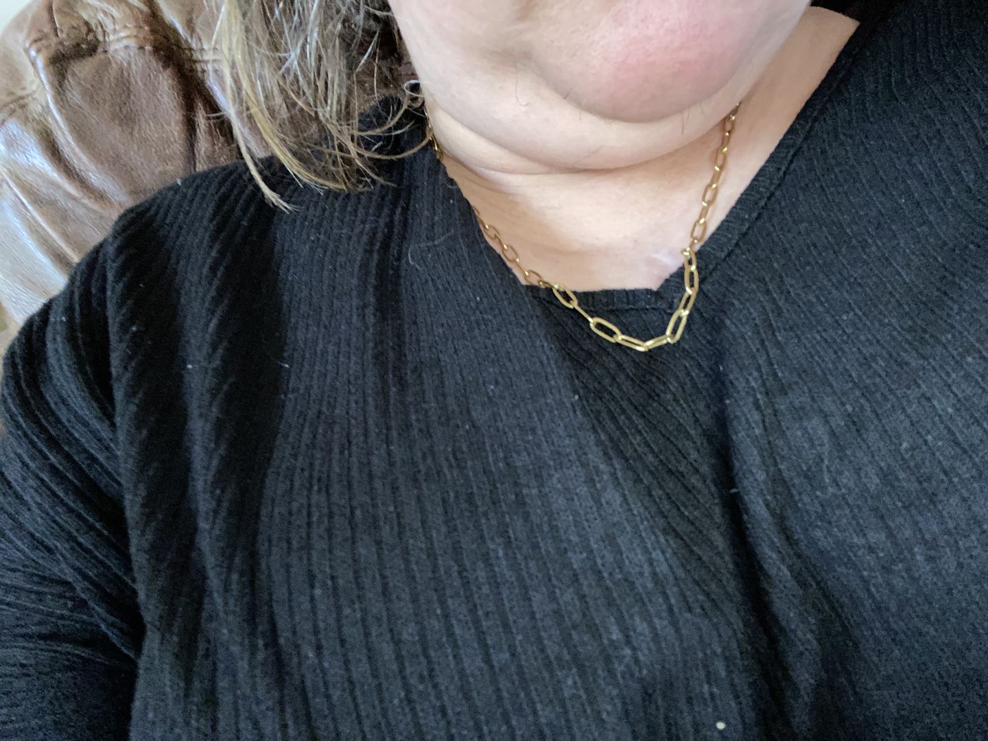 Customer photo review of Extended Paperclip Necklace