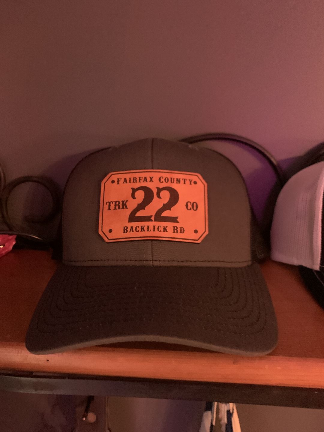 Customer photo review of Custom Passport Leather Patch Hat