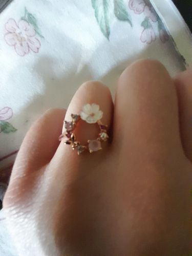 Customer photo review of Bague fleur Lila