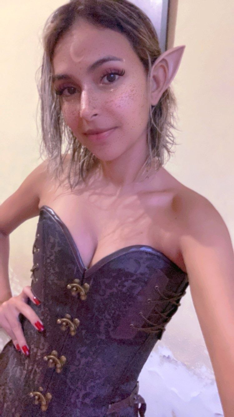 Customer photo review of Steampunk costume corset