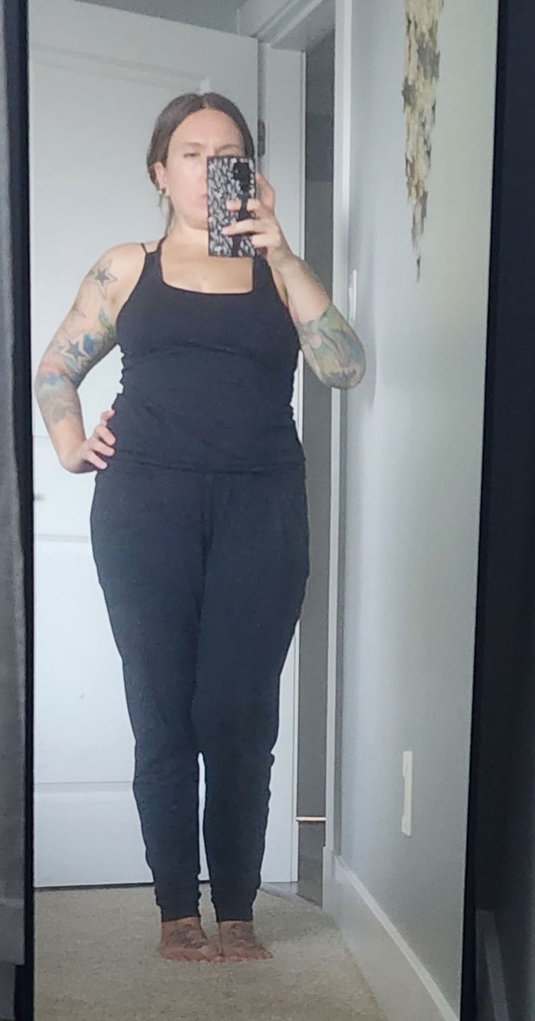 Customer photo review of Long Yoga Jumpsuit
