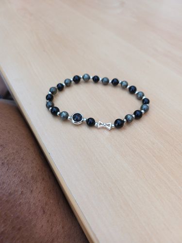 Customer photo review of Bracelet de Chance et Protection en Pyrite & Tourmaline | Argent 925