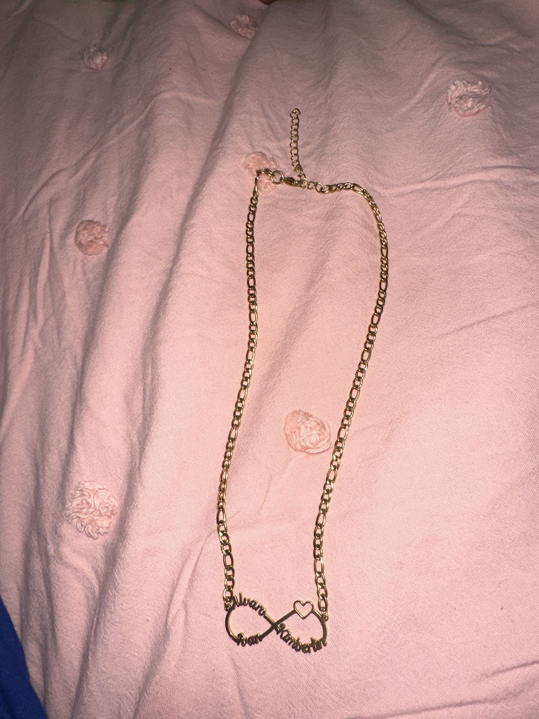 Customer photo review of Infinity Name Necklace