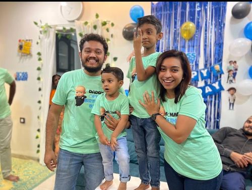 Customer photo review of Custom Family T-Shirt Round Neck