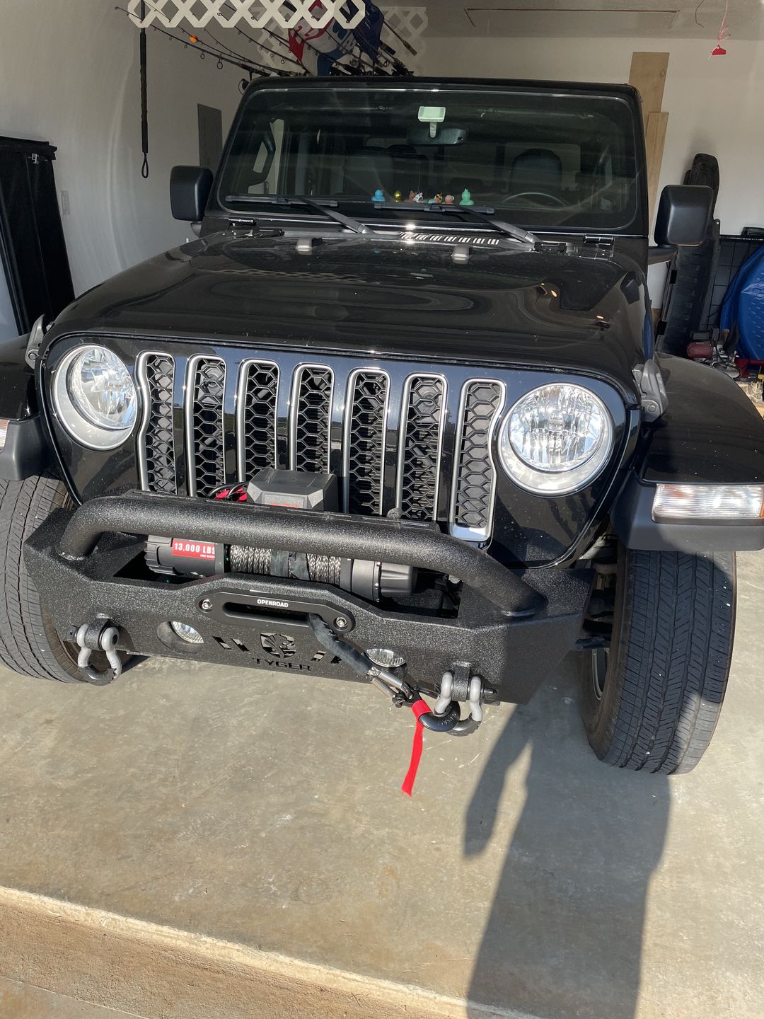 Customer photo review of OPENROAD 13,000 lbs Winch with Synthetic Rope - Panther Series 2s