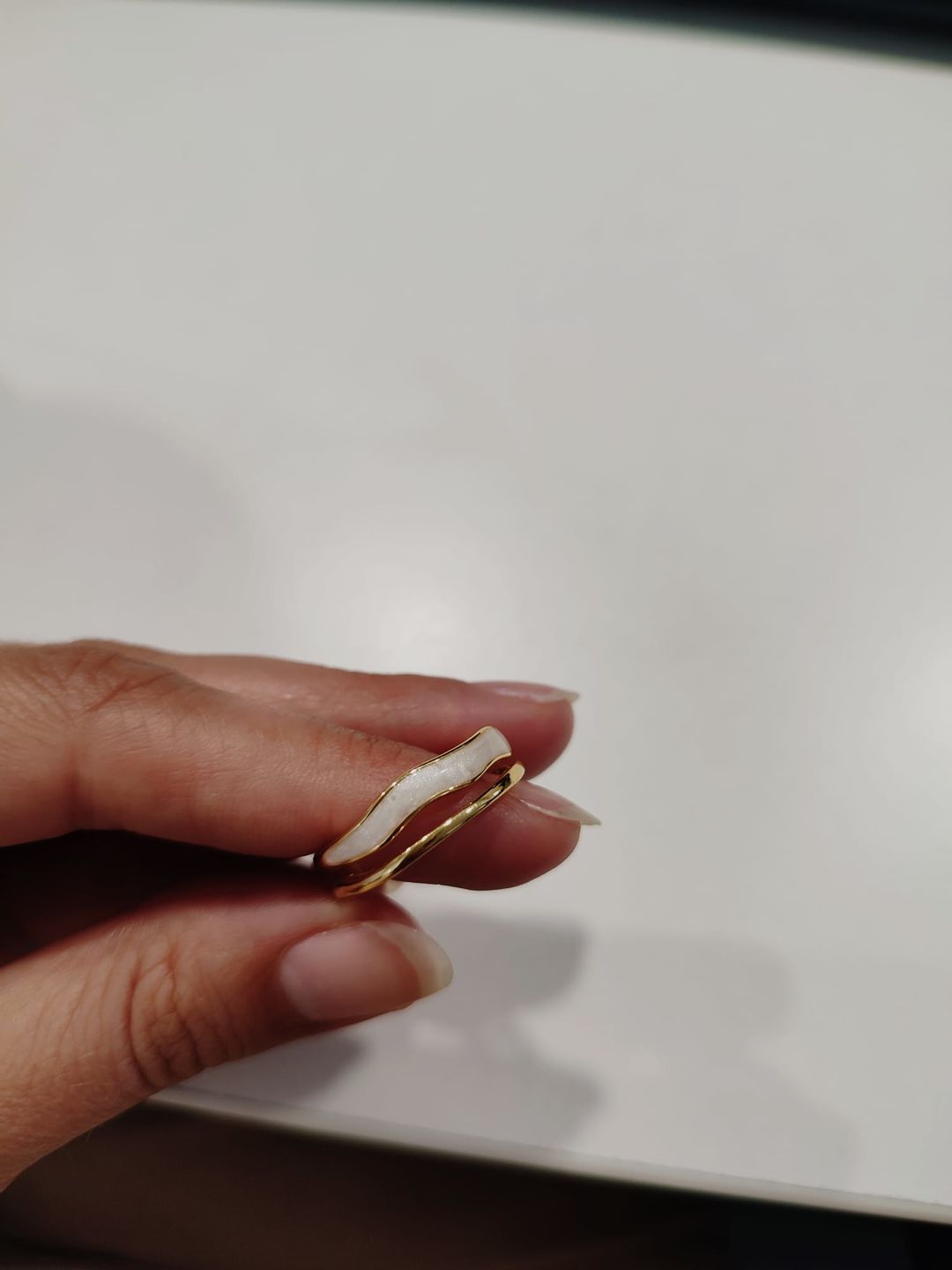 Customer photo review of Layered Sahara Gold Ring