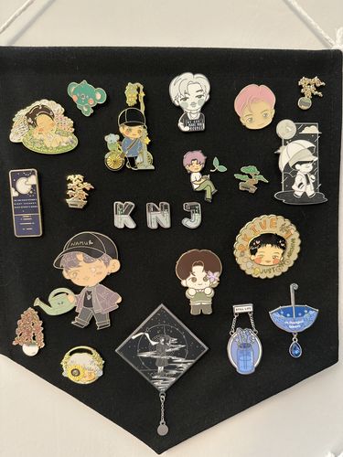 Customer photo review of Kim Namjoon KNJ Transparent Pins (Set of 3)