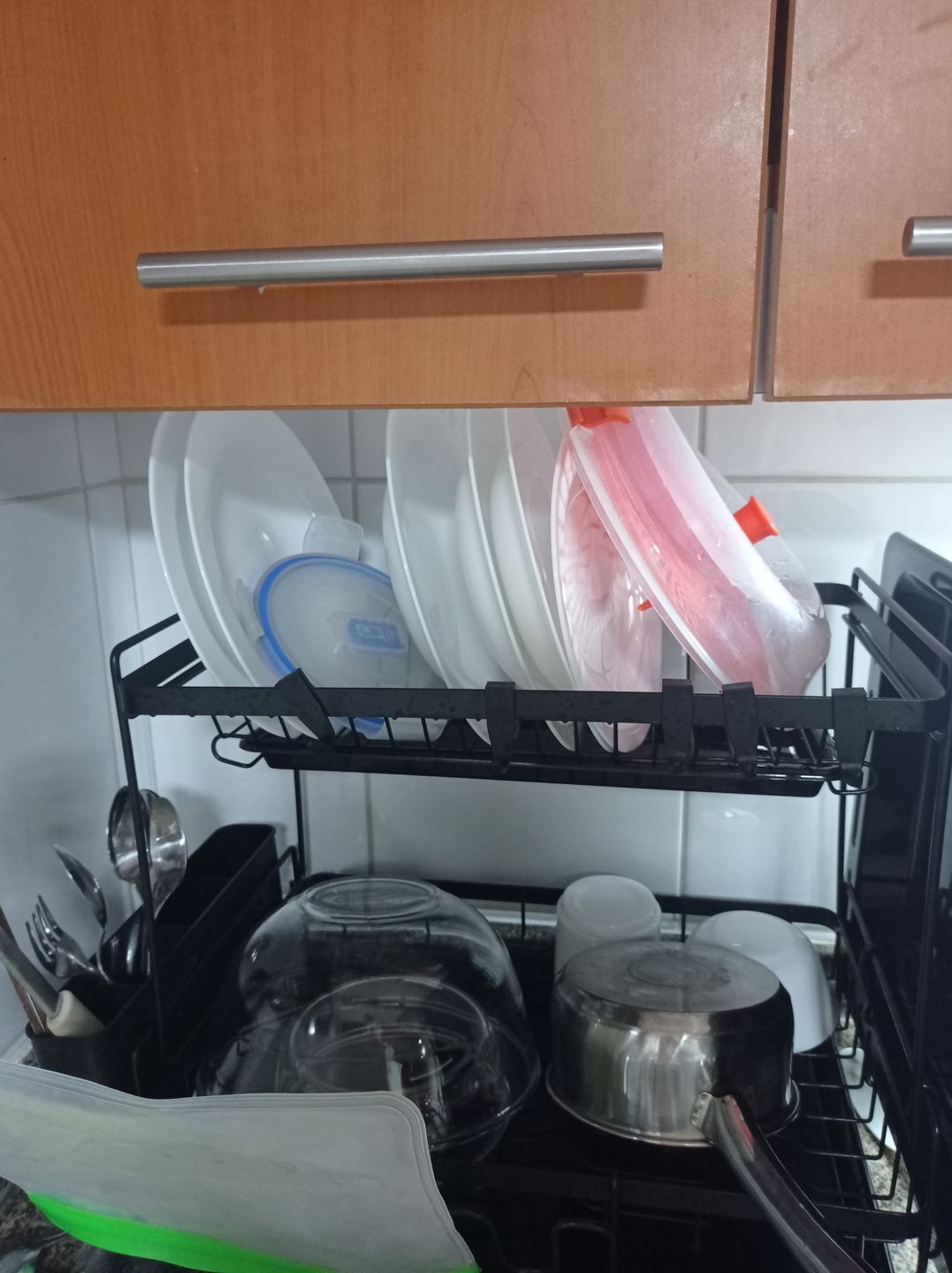 Customer photo review of Secador Escurridor Loza Platos 2 Niveles Organizador Cocina