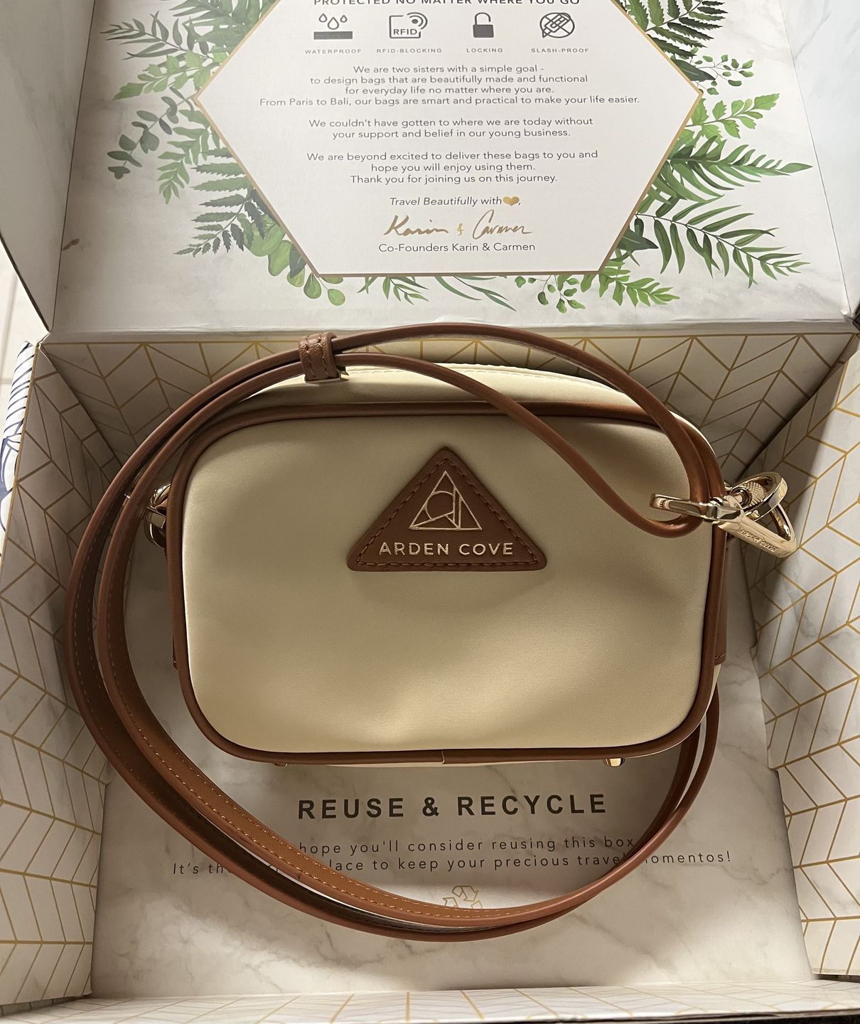 Customer photo review of Crissy Mini Crossbody with Locking Clasps Strap
