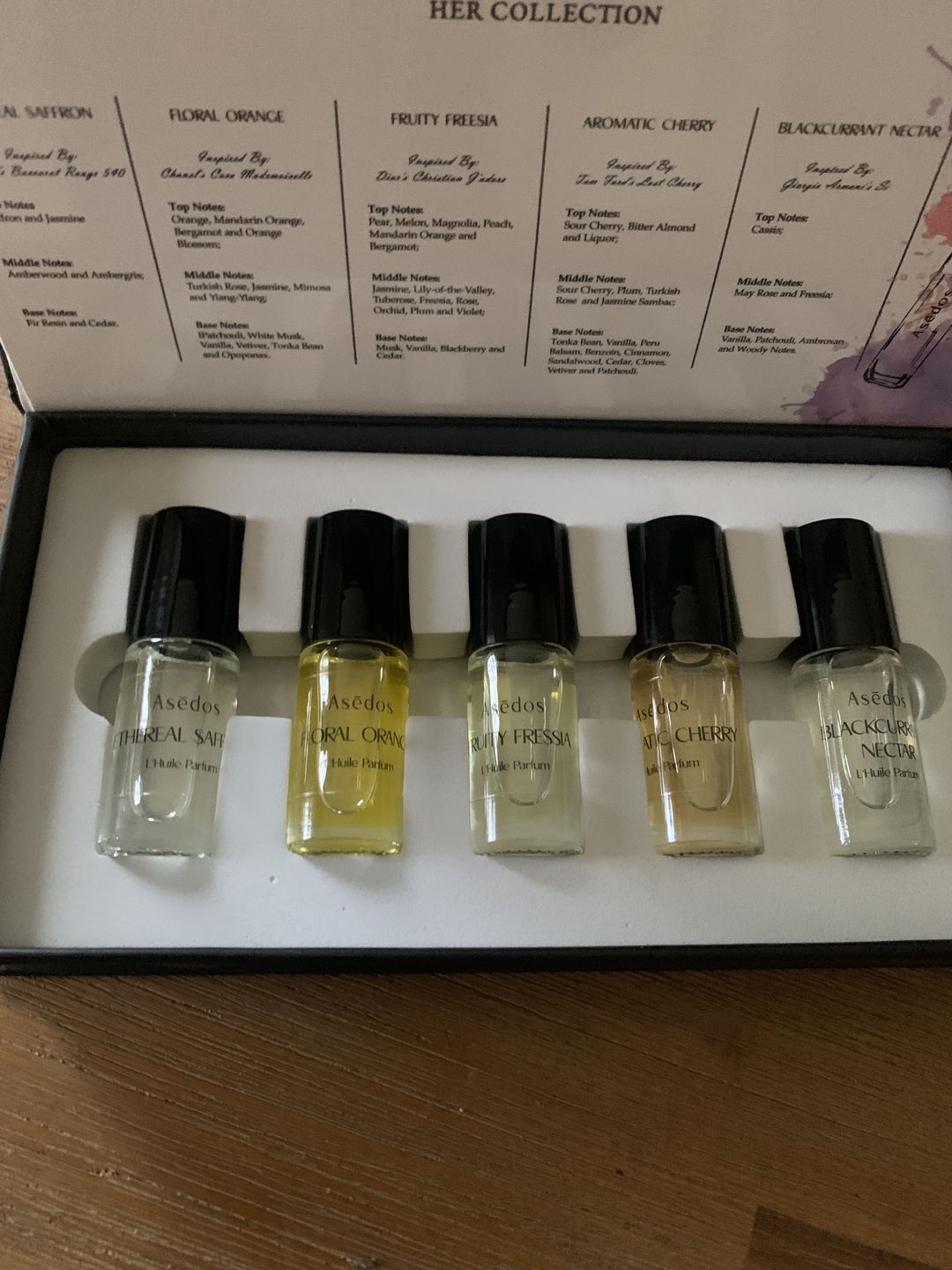 Customer photo review of Asēdos Perfume Oil Set - Her Collection