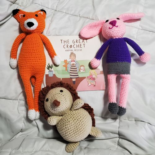 Customer photo review of The Great Crochet Animal Rescue Illustrated Book & Bunny Crochet Pattern