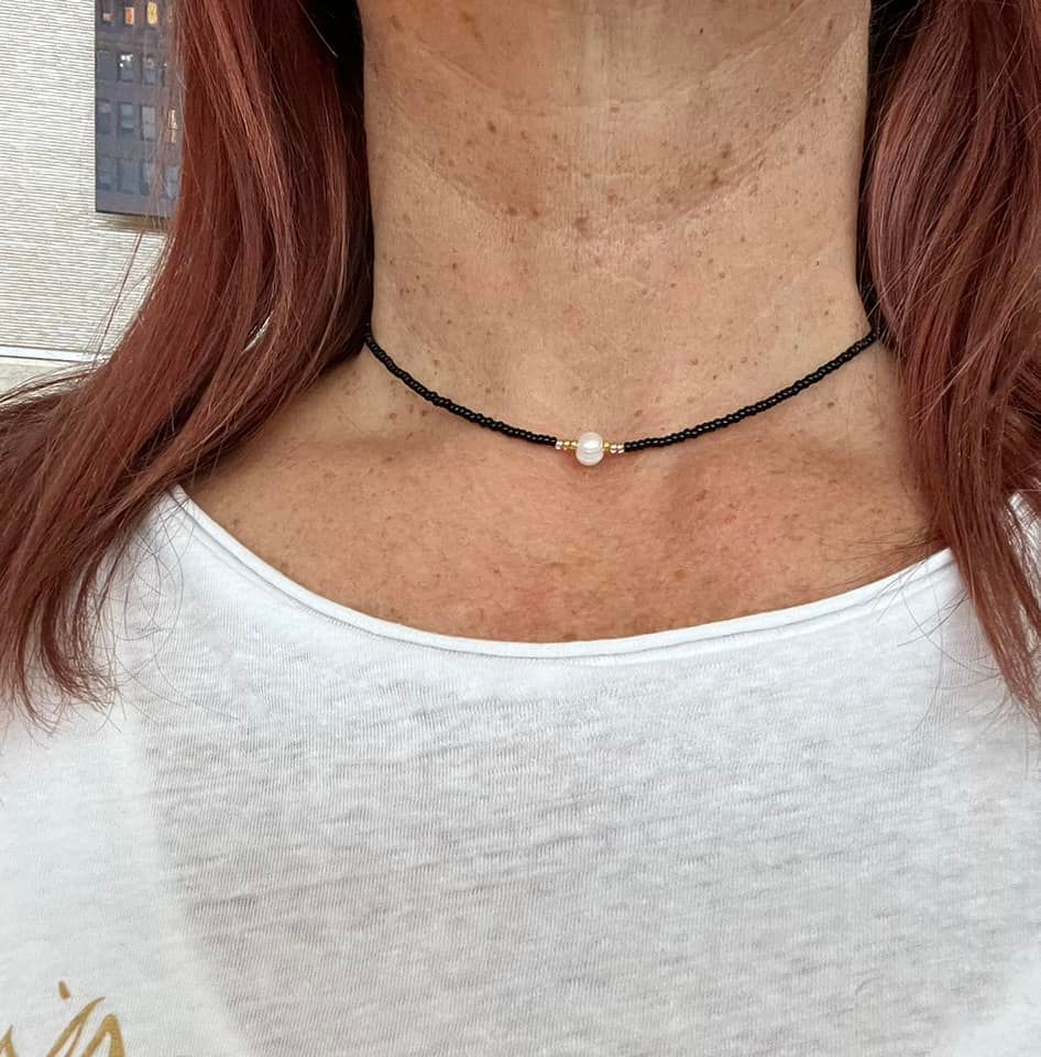 Customer photo review of Freshwater Pearl Necklace (4 Color Options)