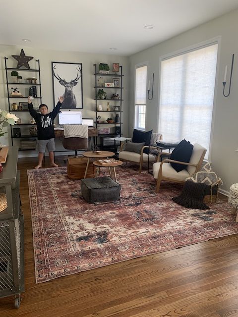 Customer photo review of Distressed Vintage Cezanne Terracotta Area Rug