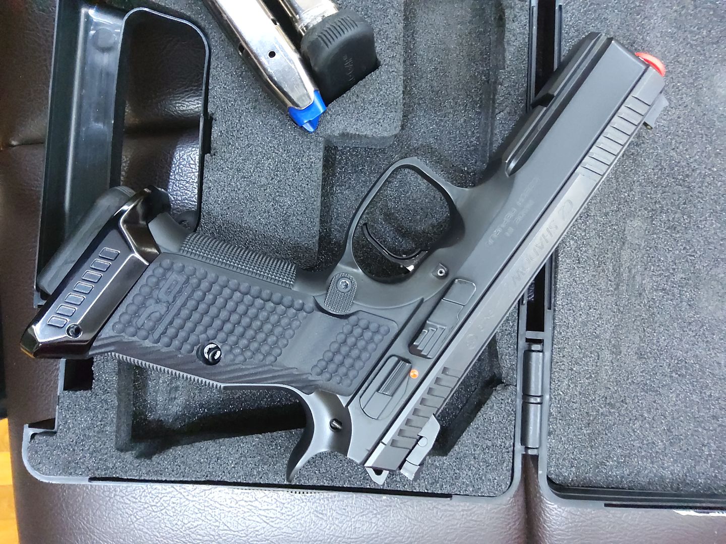 Customer photo review of CZ Shadow 2 Grips and Aluminium Mag-Well Combos