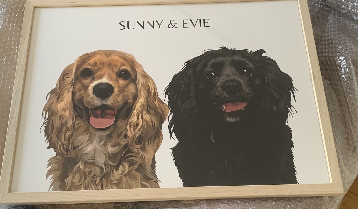 Customer photo review of Two-Pet Portrait