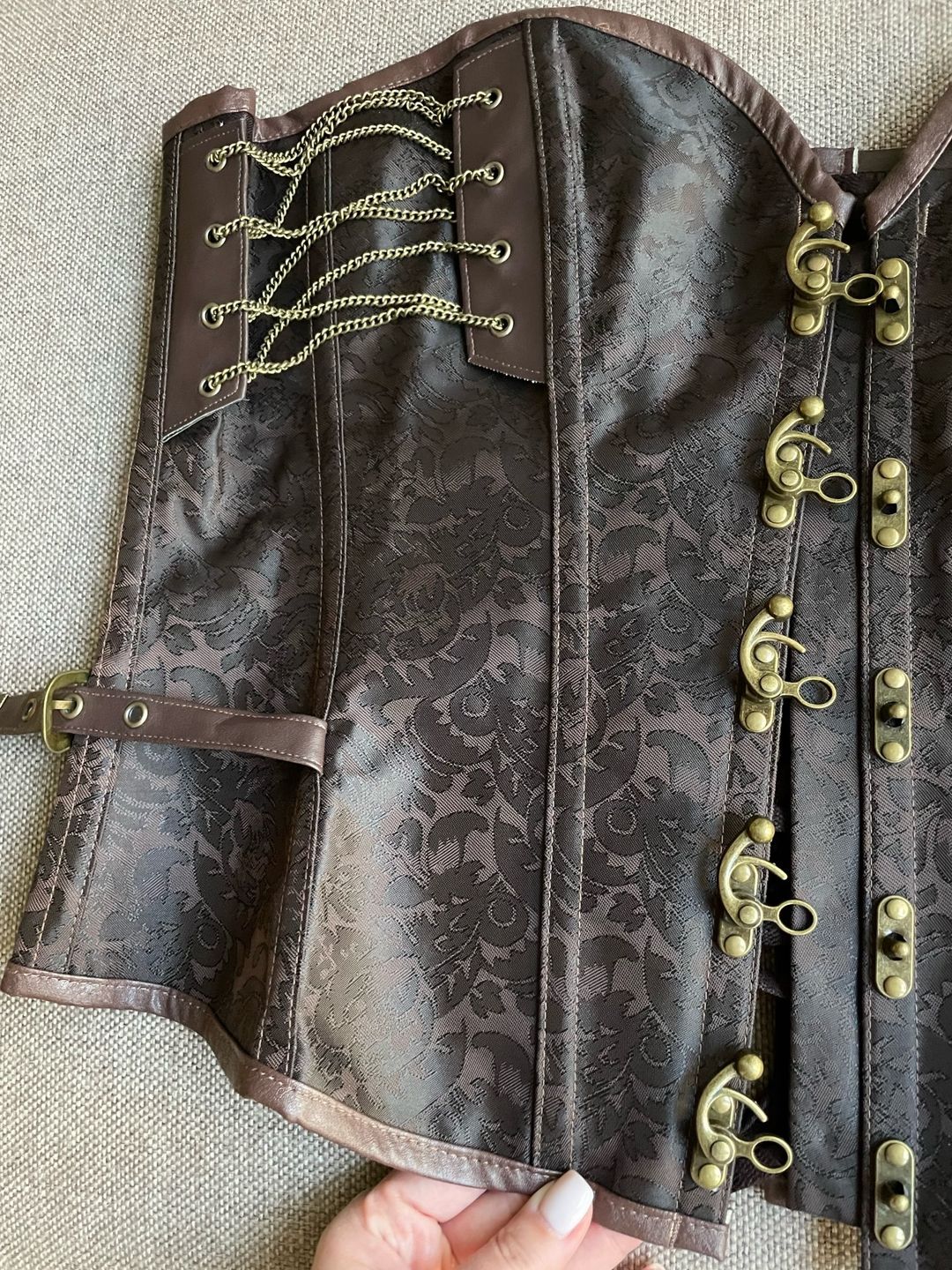 Customer photo review of Steampunk costume corset