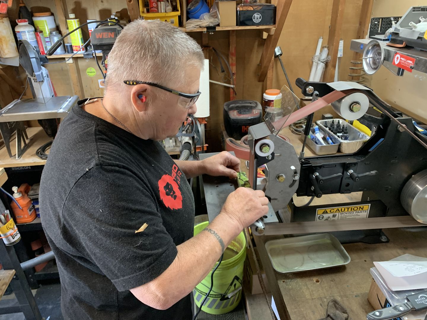 Customer photo review of 2 X 72 Inch Knife Makers Sanding Belts Assortment