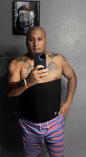 Customer photo review of Men's Heat Trapping Waist Toner