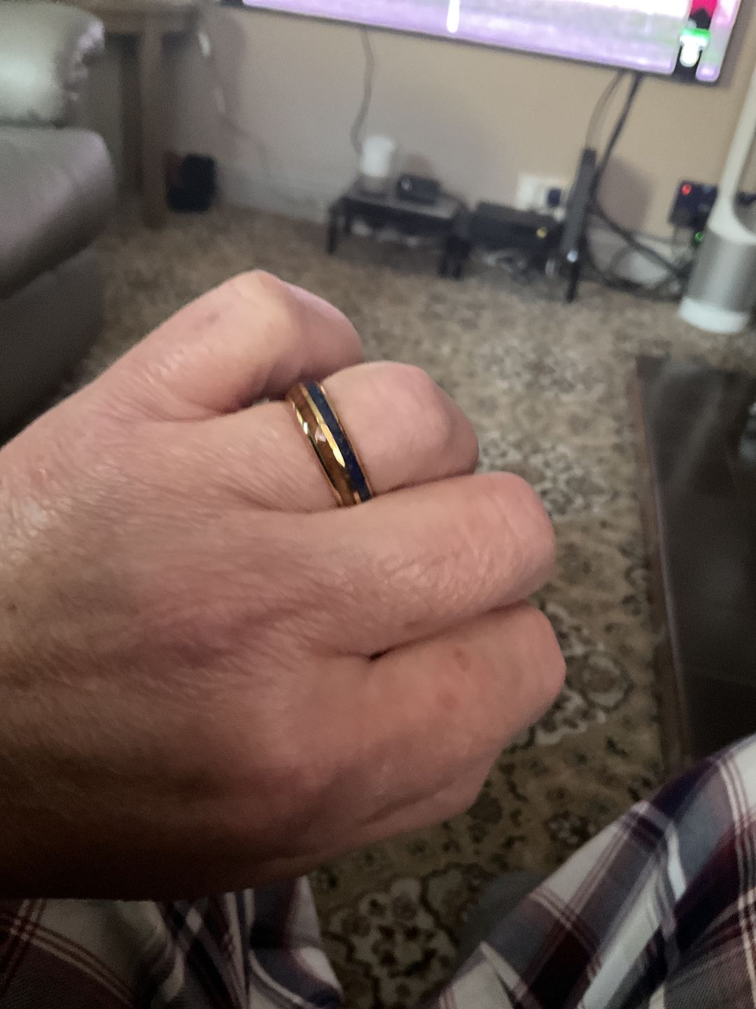 Customer photo review of The Golden Blue Wonder Ring Set