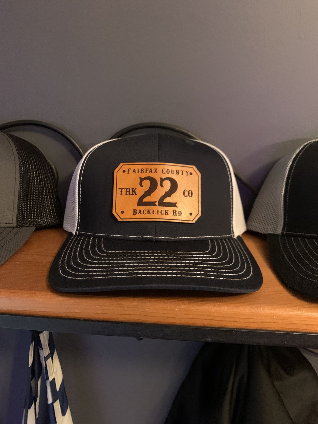 Customer photo review of Custom Passport Leather Patch Hat