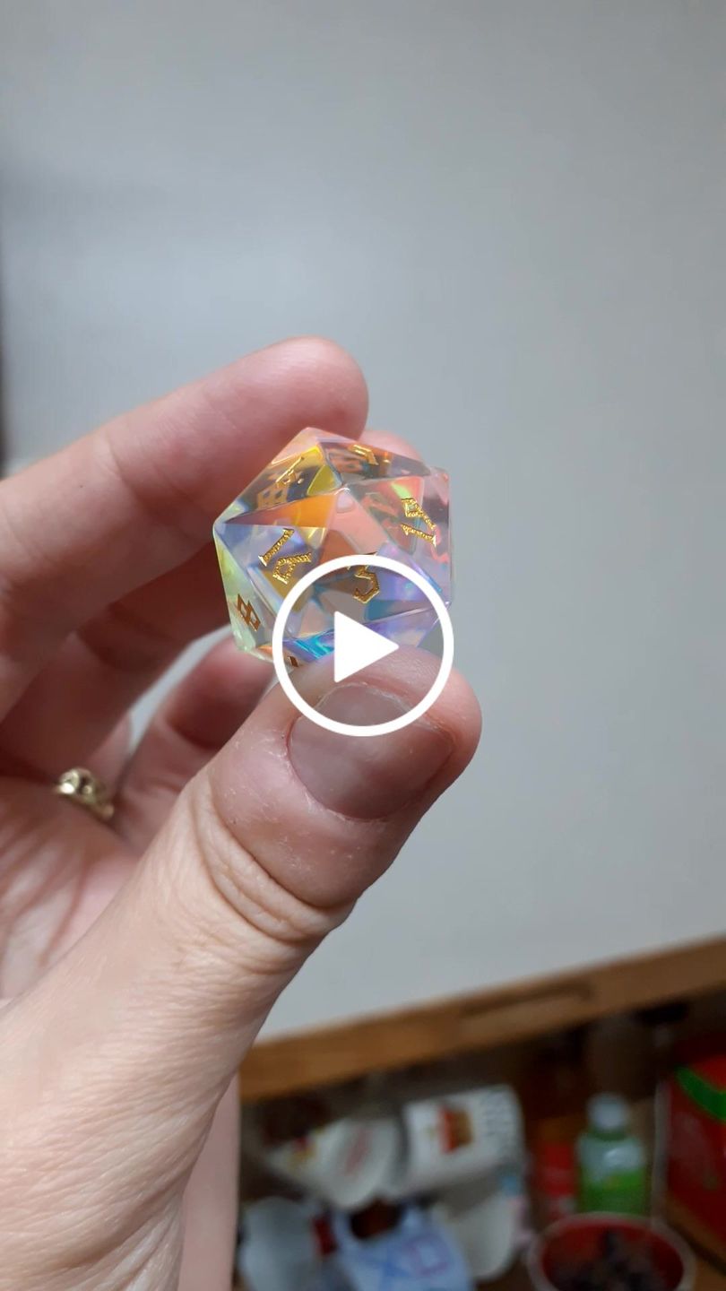 Customer video review of ELDER RUNES PRISM GLASS DICE SET