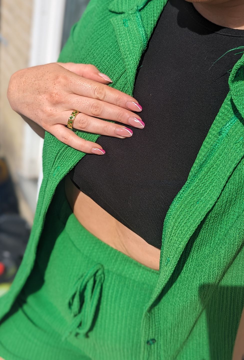 Customer photo review of Diopside Lattice Band Ring