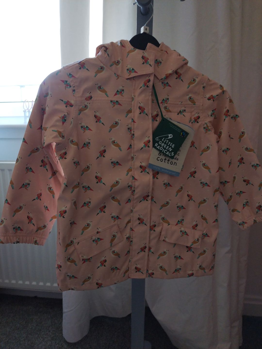 Customer photo review of Origami Birds Waterproof Recycled Raincoat