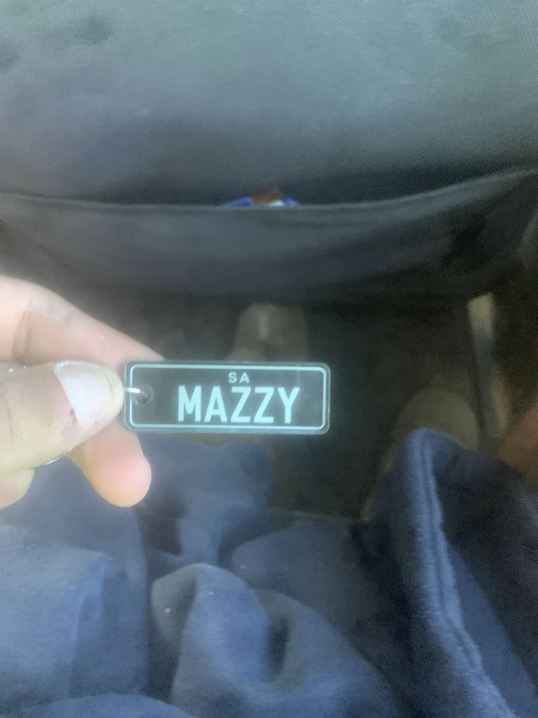 Customer photo review of SA Colour Licence Plate Custom Keychain