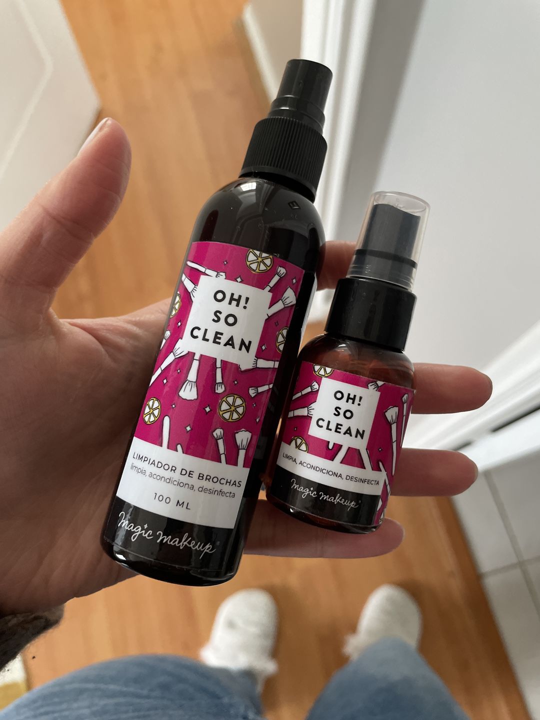 Customer photo review of Pack Pyme Lover  (2 limpiadores 100ml + travel size REGALO)