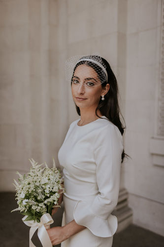 Customer photo review of Veiling fabric for millinery hats fascinator trimming. Birdcage netting BR001