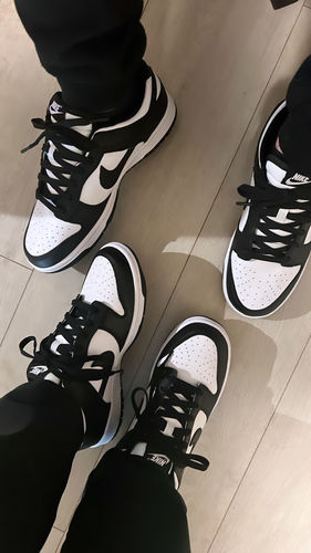 Customer photo review of Nike Dunk Low 'Panda Black White' Women's (GS)