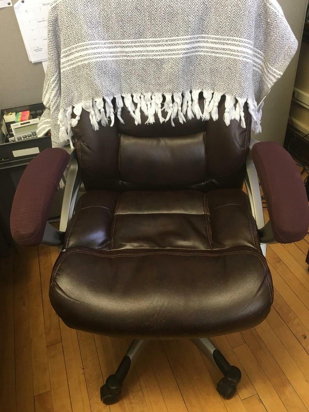 Customer photo review of Removable Washable Office Chair Armrest Slipcovers