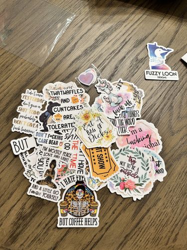 Customer photo review of The Sweary & Snarky Pack | 25 Sticker Pack