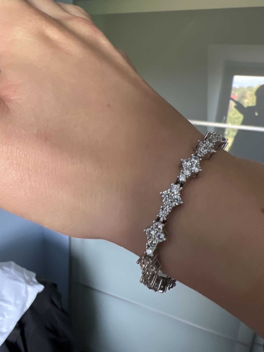 Customer photo review of HONEYCOMB BRACELET. - 3MM WHITE GOLD