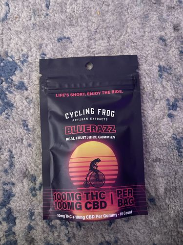 Customer photo review of Gummy Giveway - BlueRazz Gummies, 10mg THC + 10mg CBD