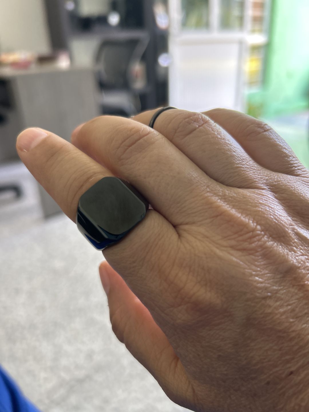 Customer photo review of Anillo Macizo - Acero Inox.