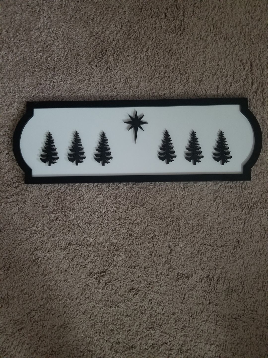 Customer photo review of Unfinished Wood Pine Tree Shape - Craft - up to 36"