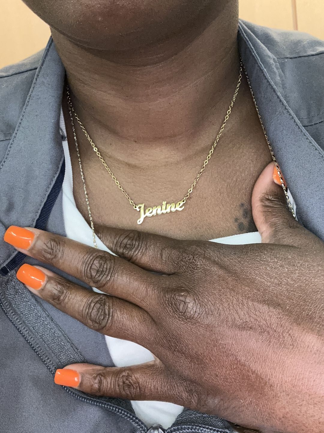 Customer photo review of Personalized Original Name Necklace