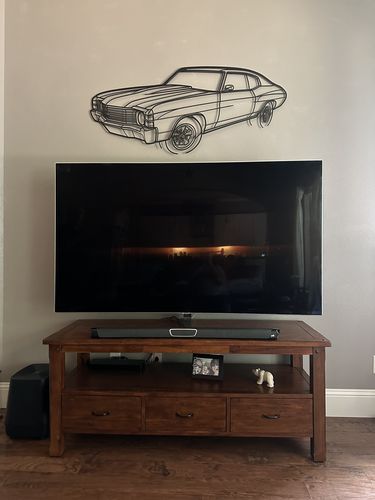 Customer photo review of Your Custom Car Silhouette Metal Wall Art
