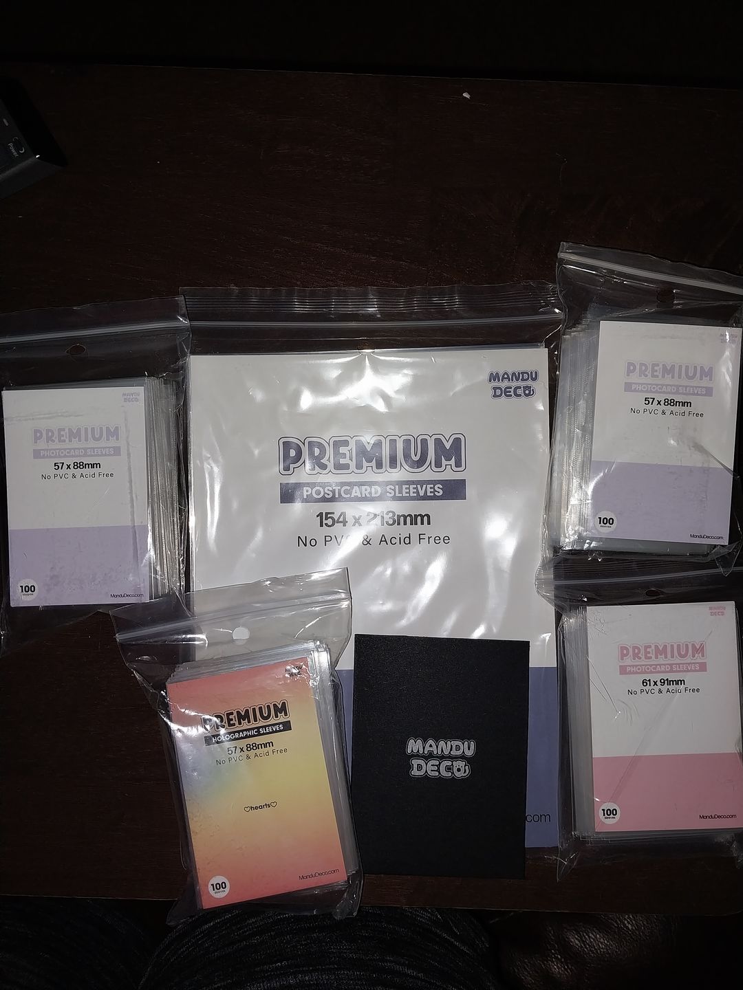 Customer photo review of PREMIUM POSTCARD SLEEVES - INDIGO VERSION (154x213MM)